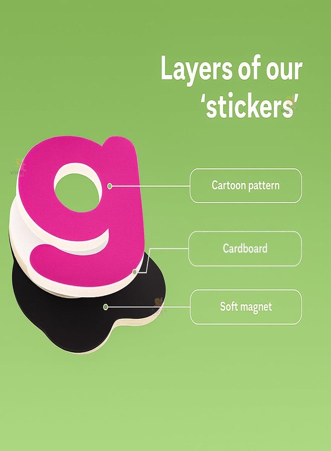 WISHKEY Magnetic Alphabet Letters for Kids - 52 PCS ABC Learning Set with Animals, Lowercase Magnets, Educational Montessori Toy for Toddlers, Preschool Learning for Kids Age 3+ - Image 2